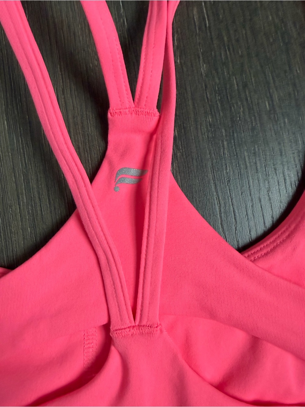 Fabletics Women’s Hot Pink Strappy Sports Bra Small Low impact Yoga Activewear - Picture 5 of 5
